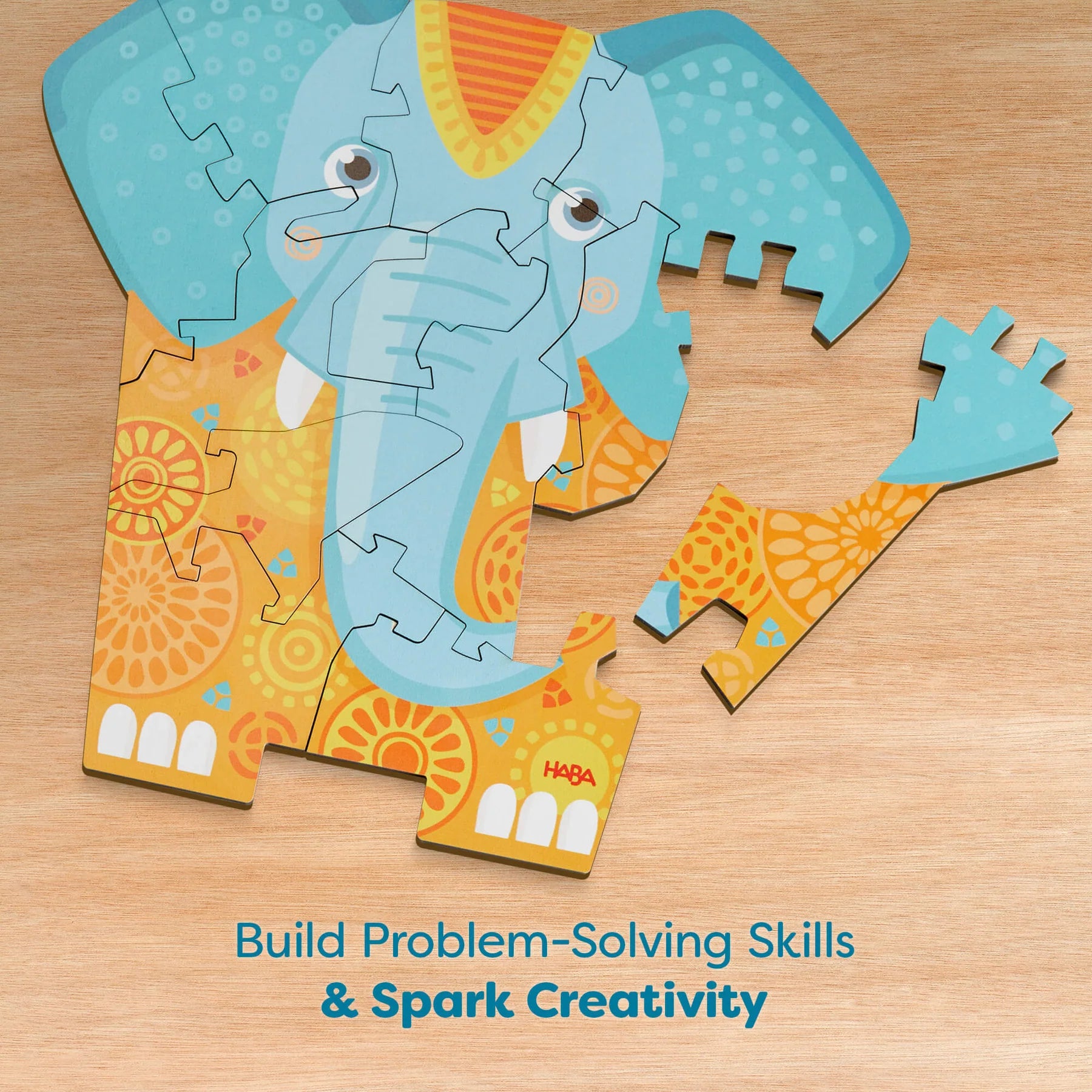 Elephant 2-in-1 Wooden Puzzle