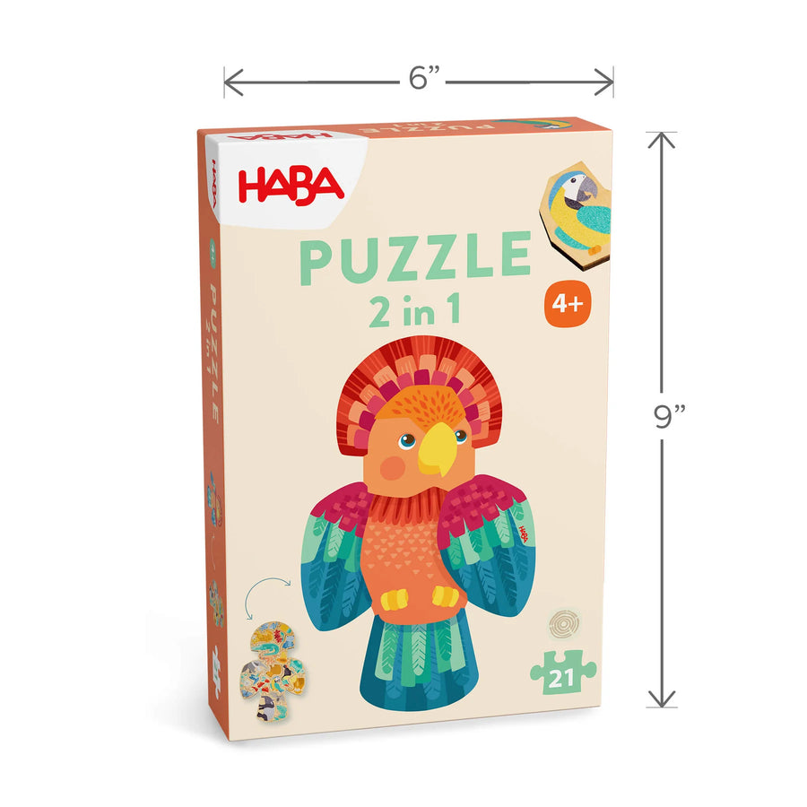 Parrot 2-in-1 Wooden Puzzle